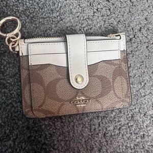 Coach Tan and Cream Card Holder